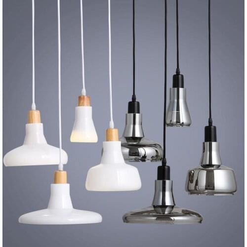 Italy Modern High Power LED Porch Glass Pendant Lights Smoke Grey Glass Lampshade Bar Counter Ceiling Pendant Lamp