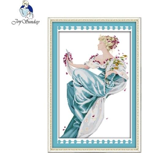 Joy sunday figure style Summer queen the counted needle cross stitch embroidery for 11ct and 14ct stamped