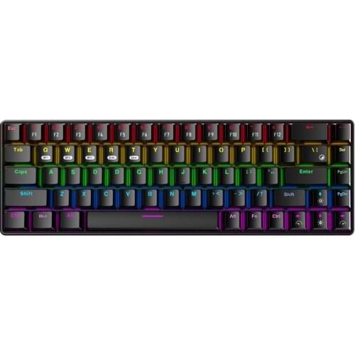 Wireless Keyboard Quick Response Non-delayed Cool Backlight 68 Keys 2.4GHz Bluetooth-compatible 48.0 Type-C Keyboard