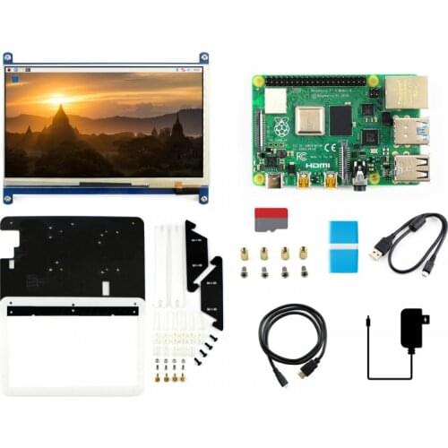 Raspberry Pi 4 Model B Monitor Kit, 7" Capacitive Touch HDMI LCD to Build All-in-One Computer