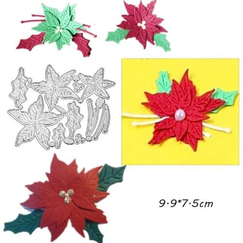 Craft metal cutting dies cut die mold Christmas flower leaves Scrapbook paper craft knife mould blade punch stencils dies