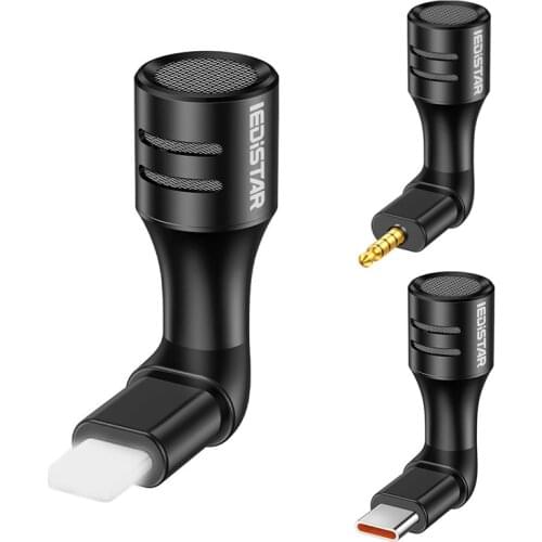 LEDISTAR Smartphone Microphone Condenser Mic Mini Active Noise Reduction Sensitive Mic