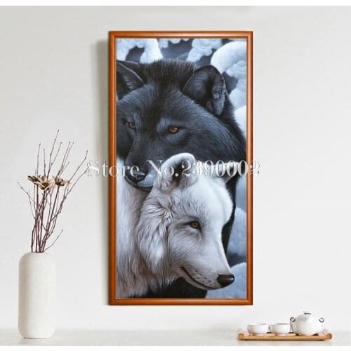 Diy Diamond Mosaic Wolf Picture Diy 5D Diamond Painting Cross Stitch Full Drill Sets Diamond Embroidery Animal Child Gift