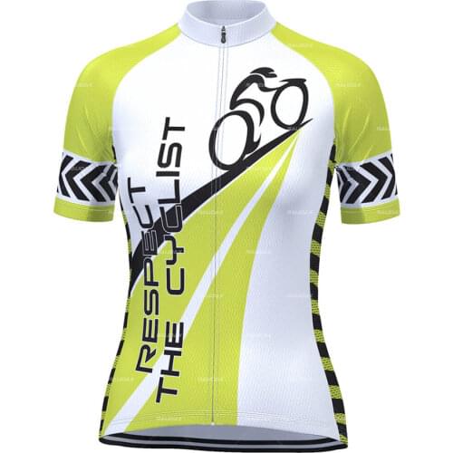 New Women Autumn Respect Cyclist Short Sleeve Cycling Jersey Breathable Printed Shirt Bike Clothing Ropa De Ciclismo Para Mujer