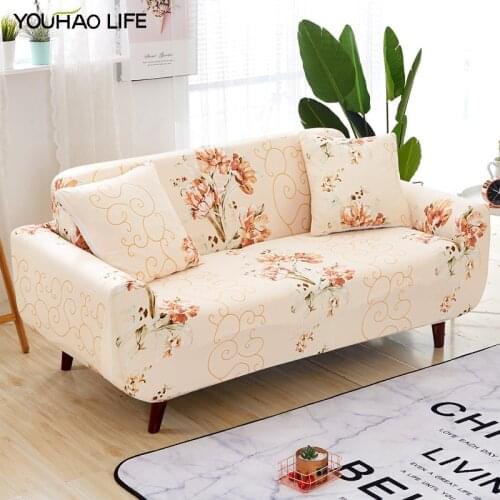 New Floral Printed Sofa Cover for Living Room,High Stretch All-Inclusive,Non-Slip Dust-Proof, All Seasons Universal,1 2 3 4 Seat