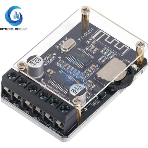 Stereo Bluetooth 5.0 Power Amplifier Board 10W 15W 20W XY-P15W High Power Audio Digital Amplifier Module with Shell Case 12V 24V