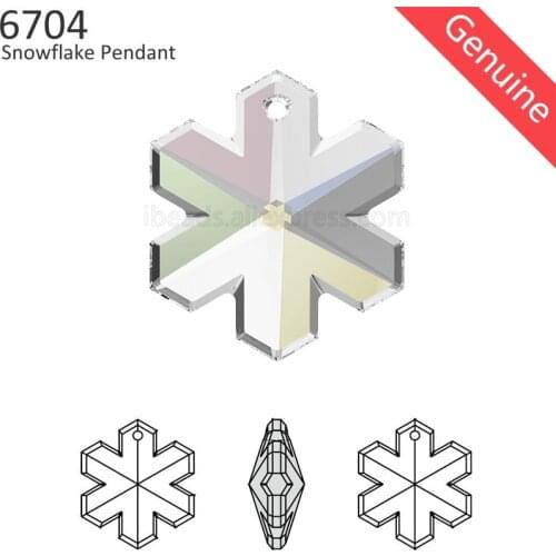 1 piece) 100% Original crystal from Swarovski 6704 Snowflake pendant made in Austria loose rhinestone beads DIY jewelry making
