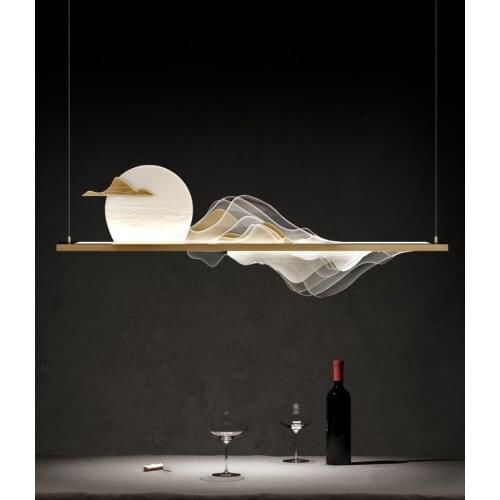 TT Retro Style Tea Room Chandelier Zen Chinese Style Dining-Room Lamp Chinese Style Bar Lamp Designer Landscape Chandelier