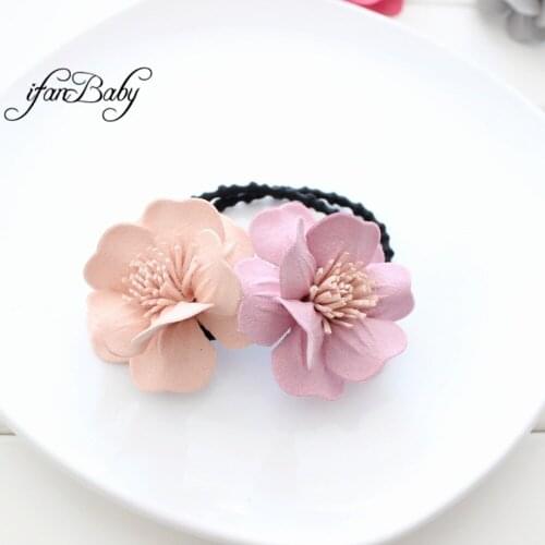 Spring summer Hair Rope fashion Daisy flower hair tie Girl women Elastic Hair Ring Ponytail Holders