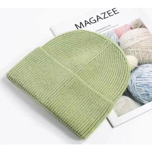VISROVER 17 Colorway Unisex Solid Color Acrylic Woman Winter Hat Unisex Soft Autumn Bonnet Best Matched Woman Warm Skullies Gift