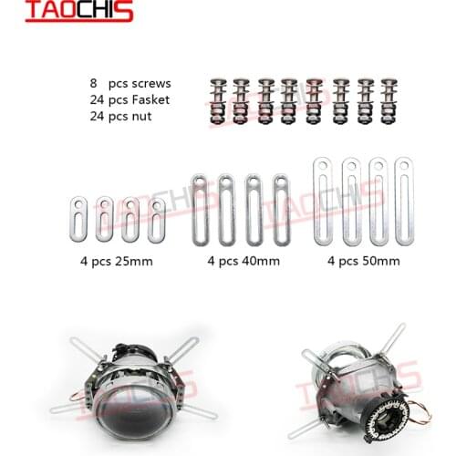 TAOCHIS Head light Retrofit Tools Adapter Frame For Koito Q5 Hella Projector Lens Connecting Plates 25mm Modify Screws