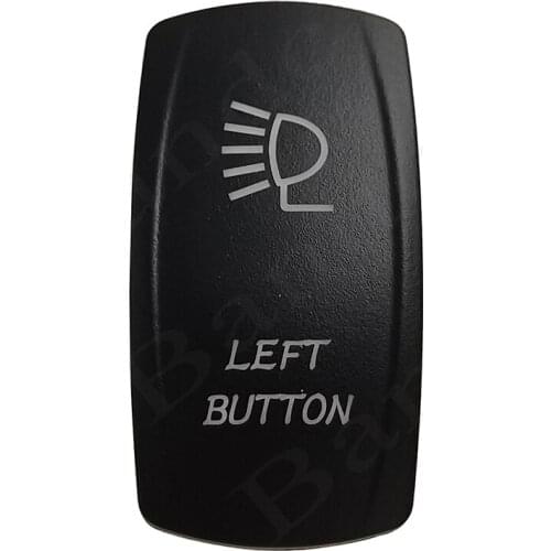 Cover Cap Only! LEFT BUTTON Laser Etched Rocker Switch Backlit Cover Cap for the ARB/Carling/NARVA Switches, Camping Car Parts
