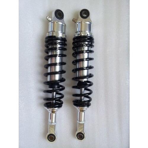 Universal 360mm Motorcycle 7mm spring nitrogen Rear Shock Absorber Suspension for honda yamaha suzuki silver chrome & Black