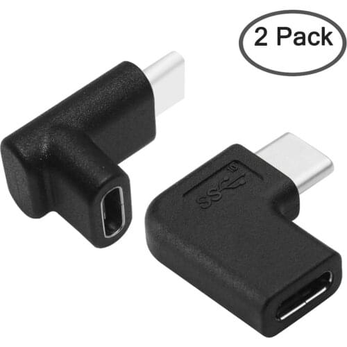 90 Degree USB C 3.1 Type C Male to Female Adapter,Right & Left and Upward & Downward Angled Support Data,Charging,Video,HDMI Hub