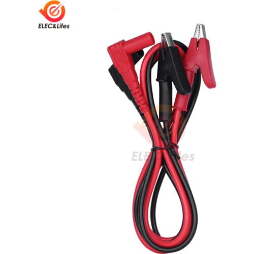 1 Pair 20A Alligator Clip to Banana Plug Test Cable Lead Connector Dual Probe 35mm Crocodile Clip For Multimeter Measure Tool