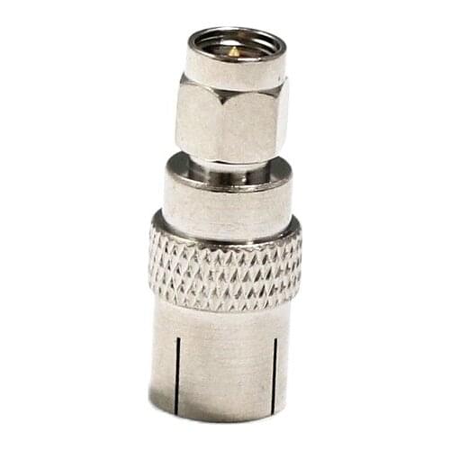 1PC NEW SMA Male Plug to IEC TV Female Jack Straight RF Adapter Convertor nickelplated