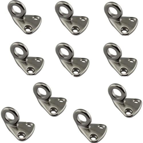 10PCS Stainless Steel 316 Pad Eye Fender Fending Hook Rope Boat Sail Tug Ship Marine Hardware for Hanging Coat Cap Hook