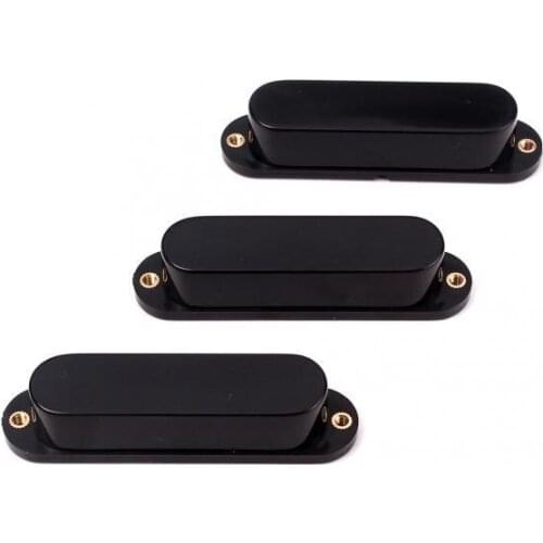 2x Set of 3 Pcs Single Coil Pickup Covers for Electric Guitar Accessory Black