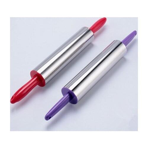 35cm Stainless Steel Rolling Pin Decor Does Not Touch The Flattening Rod Side Stick Kitchen Tool 4N1240