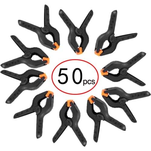 50/40/30Pcs 2Inch Woodworking Spring Clamp A-shape Plastic Wood Clips Hardware Woodworking Tools