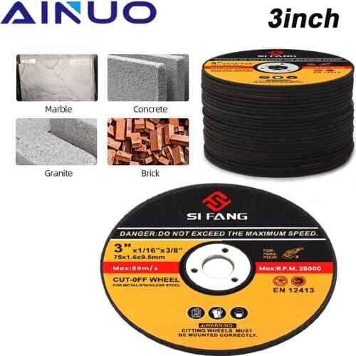 75mm 3inch Resin Cutting Discs Cut Off Wheels For Metal Stainless Steel Abrasive Grinding Wheel Milling Cutter 2-50Pcs