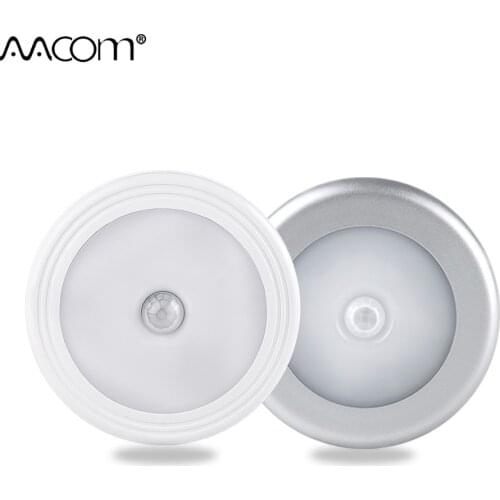 LED Under Cabinet Lights Wireless PIR Auto Motion Sensor Infrared Night Light Battery Powered Touch Switch Stair Wardrobe Lamp