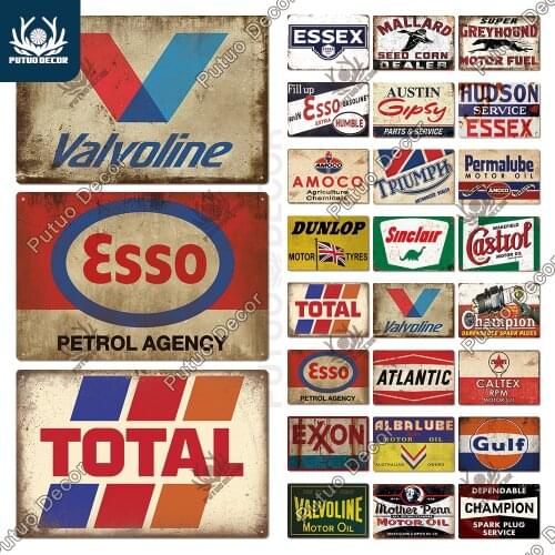 Putuo Decor Garage Tin Sign Plaque Iron Vintage Metal Sign Metal Plate Retro for Garage Bar Pub Man Cave Farmhouse Decoration