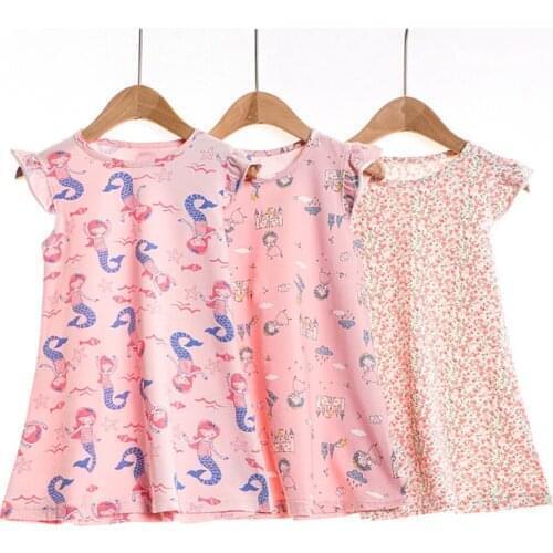 LUCKKIDS Girls Flower Print Sleeveless Dresses Summer Princess Dress Children Party Ball Pageant Dress Outfit Clothes Kids