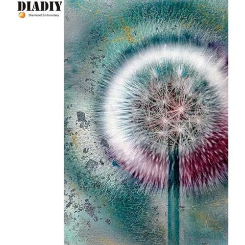 Full Square&round drill 5D DIY Diamond embroidery Color dandelion Diamond Painting Cross Stitch Rhinestone Mosaic decor gift