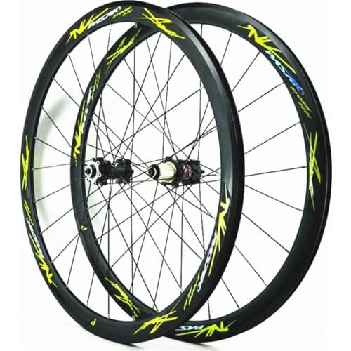 700C 29er Road Bike Wheel Set Disc V C Brake Wheels Off-road Bicycle Straight Pull Round Spokes 40MM Rims Bike Wheelset