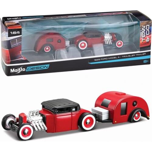 Maisto 1:64 Mercedes-Benz Porsche Ford Buick trailer model simulation car model alloy car toy male collection gift