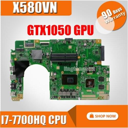 For Asus X580VN X580VD X580V Mainboard laptop Motherboard W/ I7-7700HQ CPU GTX1050 GPU
