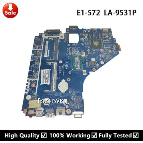 For Acer Aspire E1-572 E1-572G E1-532 E1-532G Laptop Motherboard V5WE2 LA-9531P i5-4200u SR170 Mainboard