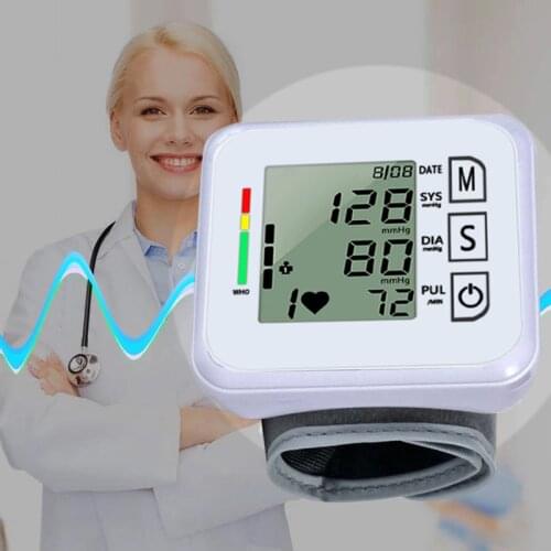 Medical Digital Wrist Blood Pressure Monitor Automatic Tonometr BP Measurement Presion Arterial Tensiometro Sphygmomanometer