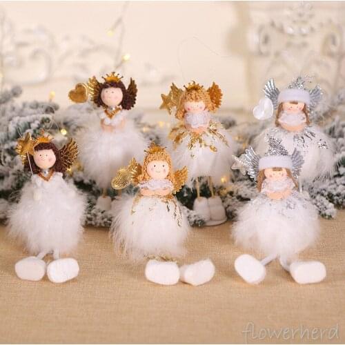 Cute Angel Girl Christmas Natal Navidad Tree Decoration Ornaments Doll-Hanging Pendant Toys New Year for Home Holiday Kids Gifts