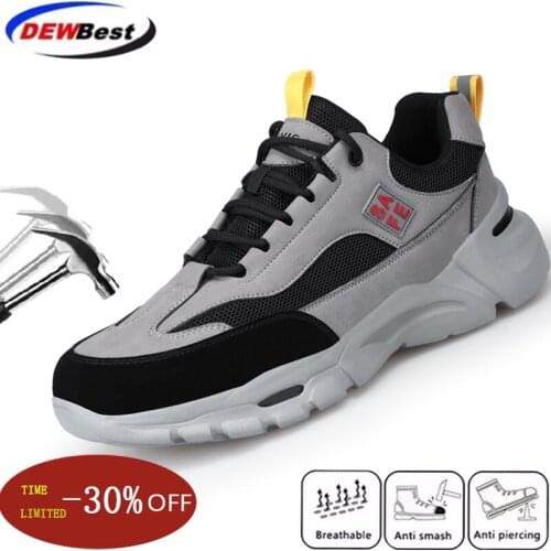 2021 Mens safety boots work shoes steel-toed shoes puncture-proof work shoes mens indestructible safety protection work shoes