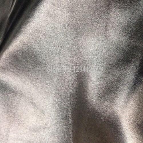 Soft Black Genuine garment Sheep Leather Fabric 30SF/lot,0.5-0.6mm,Free Shipping