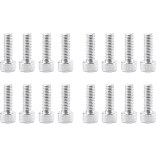 Set of 20 Aluminum Alloy Bike Water Bottle Cage Holder Bolts Screws Silver