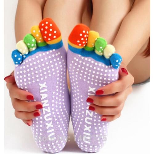 Toe Five Fingers Cotton Socks Women Yoga Socks meias pilates socks calcetines Physical fitness women socks with fingers