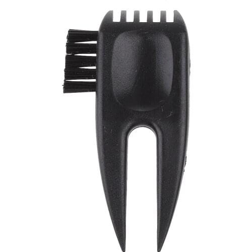 Professional 2-in-1 Portable Golf Divot Tool with Club Cleaning Brush Club Groove Cleaner for Golfers Golf Training Aids Access