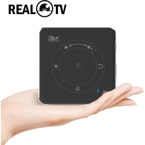 REAL TV C99 Mini DLP Android Projector WiFi Bluetooth 4.0 Portable LED Video Projector Home Cinema Support Miracast Airplay
