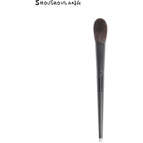 Shoushoulang Professional Handmade Make Up Brush R03 Small Round Blush Highlighter Brush Blue Squirrel Fox Hair Makeup Brushes