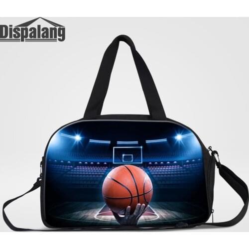 Heat Transfer Sublimation Mens Travel Duffle Bags Basketball Football Printing Sporty Weekend Bags For Boys Custom Gym Handbag