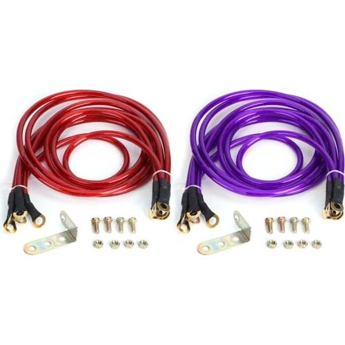 Universal 5-Point Car Grounding Wire Strengthened Ground Cable System Kit Modification PVC Ground Wire Car Styling Parts