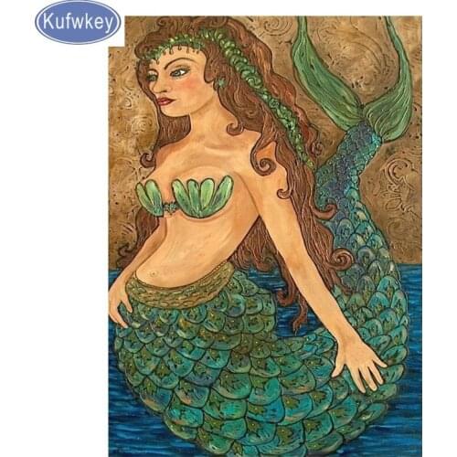 New"cartoon Mermaid"embroidery pattern home decor full square/round diamond 5D diy paintings cross stitch mosaic stickers fairy