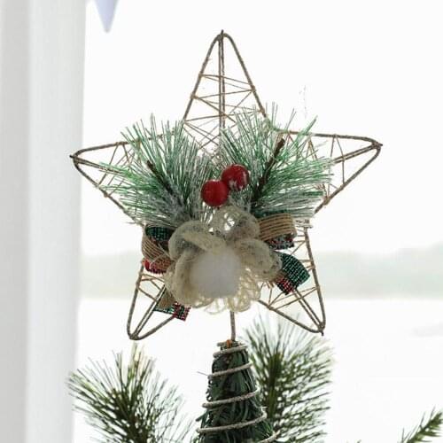 1PCS Tree Top Star Christmas Tree Decoration Shop Window Pendant Shopping Mall Home Decoration Happy New Year