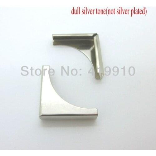 100PCs Silver Tone Book Scrapbooking Albums Menus Folders Corner Protectors 28x20mm M01280