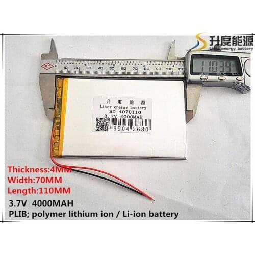 3.7V,4000mAH,[4070110] PLIB; polymer lithium ion / Li-ion battery for GPS,mp3,mp4,mp5,dvd,bluetooth,model toy