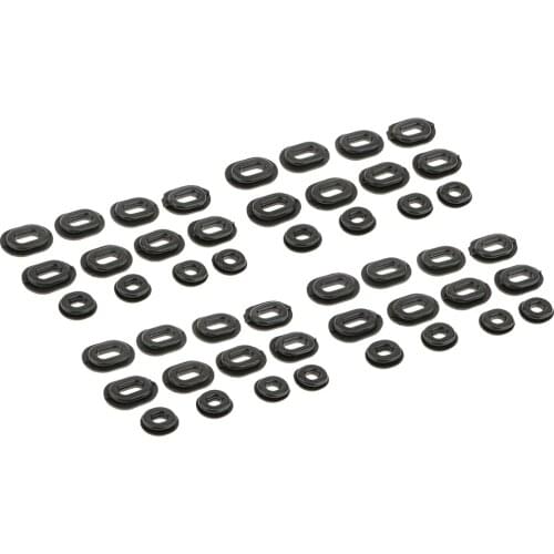 48pcs Rubber Side Cover Grommets For Motorcycle Car Auto CG125 (Size: L/S)