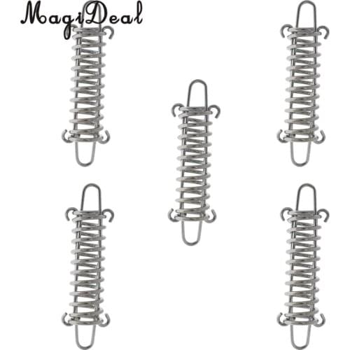 5pcs High Strength Stainless Steel Camping Beach Tent Rope Tightening Spring for Outdoor Hiking Travell Sunshade Tent Accessory